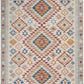 HomeRoots 5’ x 7’ Ivory and Red Diamonds Area Rug