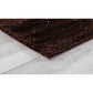 HomeRoots 5’ x 7’ Modern Shimmery Area Rug in Dark Brown Finish