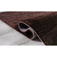 HomeRoots 5’ x 7’ Modern Shimmery Area Rug in Dark Brown Finish