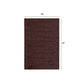 HomeRoots 5’ x 7’ Modern Shimmery Area Rug in Dark Brown Finish