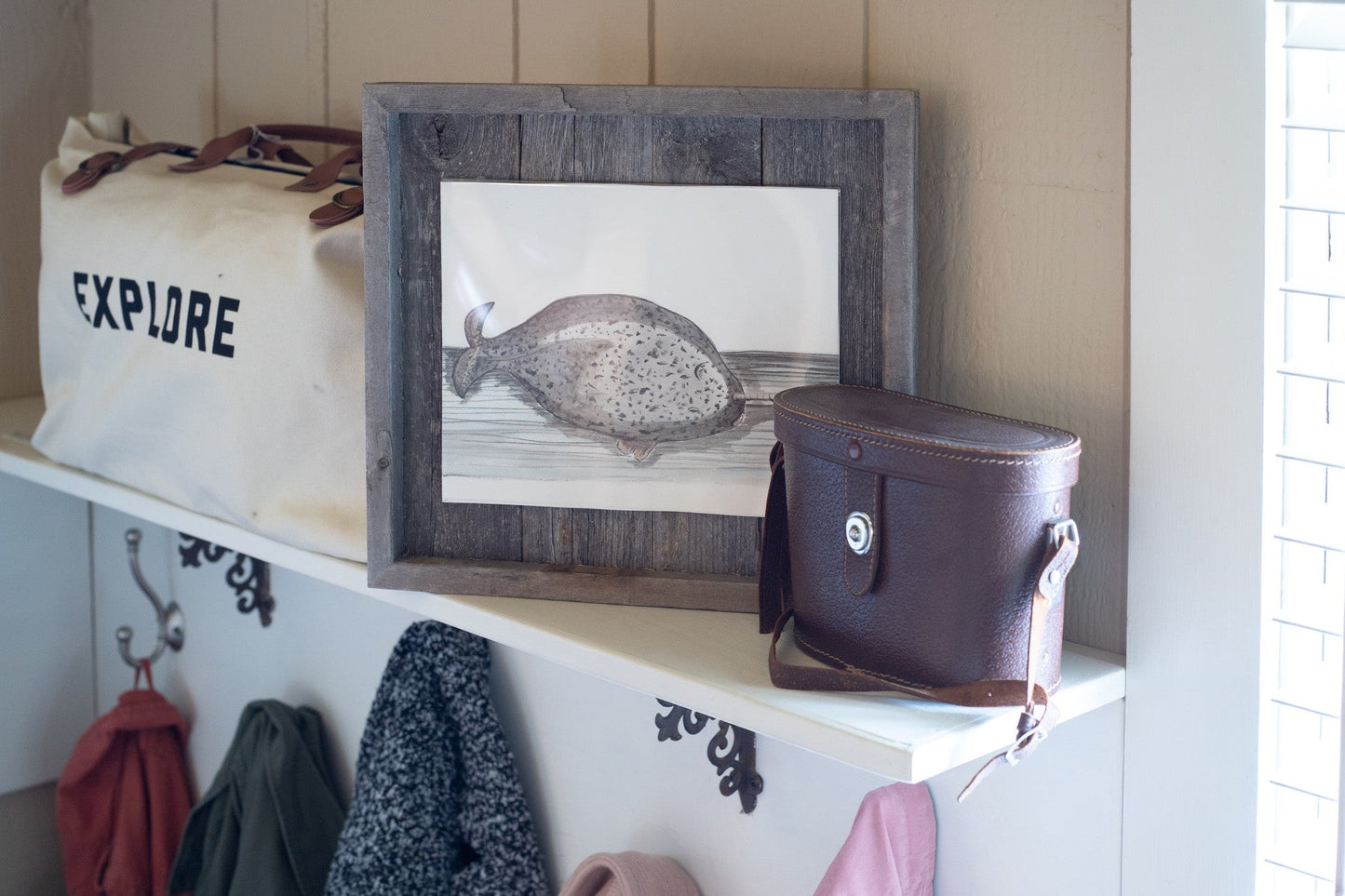 HomeRoots 5" x 7" Natural Weathered Grey Picture Frame with Plexiglass Holder