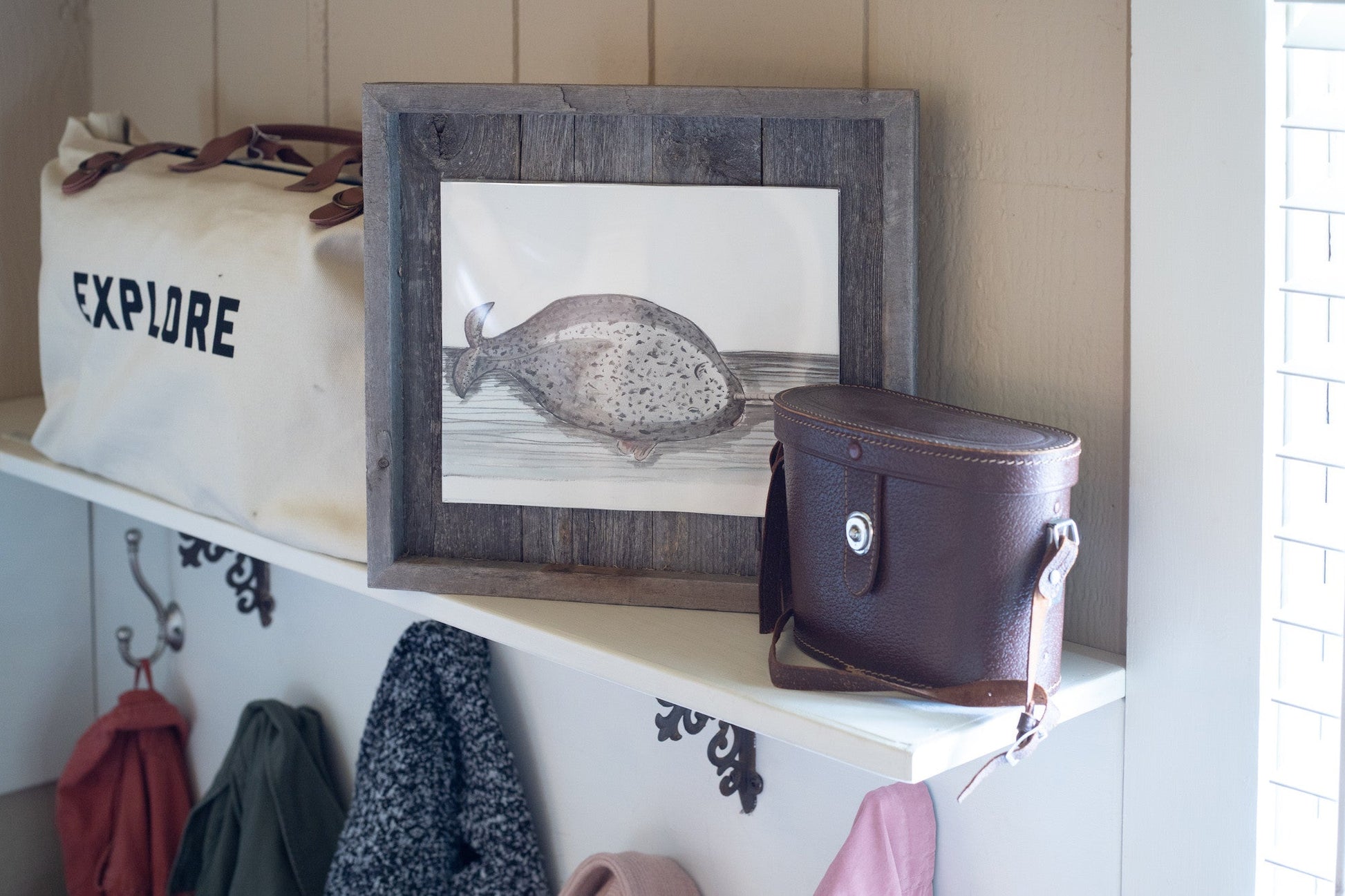 HomeRoots 5" x 7" Natural Weathered Grey Picture Frame with Plexiglass Holder