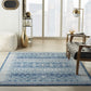 HomeRoots 5’ x 7’ Navy Blue and Ivory Persian Motifs Area Rug