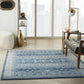 HomeRoots 5’ x 7’ Navy Blue and Ivory Persian Motifs Area Rug