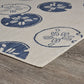 HomeRoots 5' x 7' Navy Sand Dollars Indoor Outdoor Area Rug