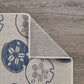 HomeRoots 5' x 7' Navy Sand Dollars Indoor Outdoor Area Rug