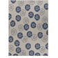 HomeRoots 5' x 7' Navy Sand Dollars Indoor Outdoor Area Rug