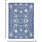 HomeRoots 5’ x 7’ Navy and Ivory Area Rug in Intricate Floral Finish