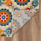 HomeRoots 5’ x 7’ Orange Floral Lattice Indoor Outdoor Area Rug