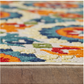 HomeRoots 5’ x 7’ Orange Floral Lattice Indoor Outdoor Area Rug