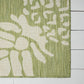 HomeRoots 5’ x 7’ Pineapple Indoor Outdoor Area Rug in Green Finish