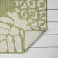 HomeRoots 5’ x 7’ Pineapple Indoor Outdoor Area Rug in Green Finish