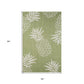 HomeRoots 5’ x 7’ Pineapple Indoor Outdoor Area Rug in Green Finish