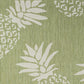 HomeRoots 5’ x 7’ Pineapple Indoor Outdoor Area Rug in Green Finish