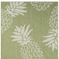 HomeRoots 5’ x 7’ Pineapple Indoor Outdoor Area Rug in Green Finish
