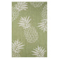 HomeRoots 5’ x 7’ Pineapple Indoor Outdoor Area Rug in Green Finish