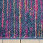 HomeRoots 5’ x 7’ Rainbow Abstract Striations Area Rug