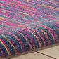HomeRoots 5’ x 7’ Rainbow Abstract Striations Area Rug