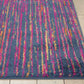 HomeRoots 5’ x 7’ Rainbow Abstract Striations Area Rug