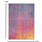 HomeRoots 5’ x 7’ Rainbow Abstract Striations Area Rug