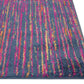 HomeRoots 5’ x 7’ Rainbow Abstract Striations Area Rug
