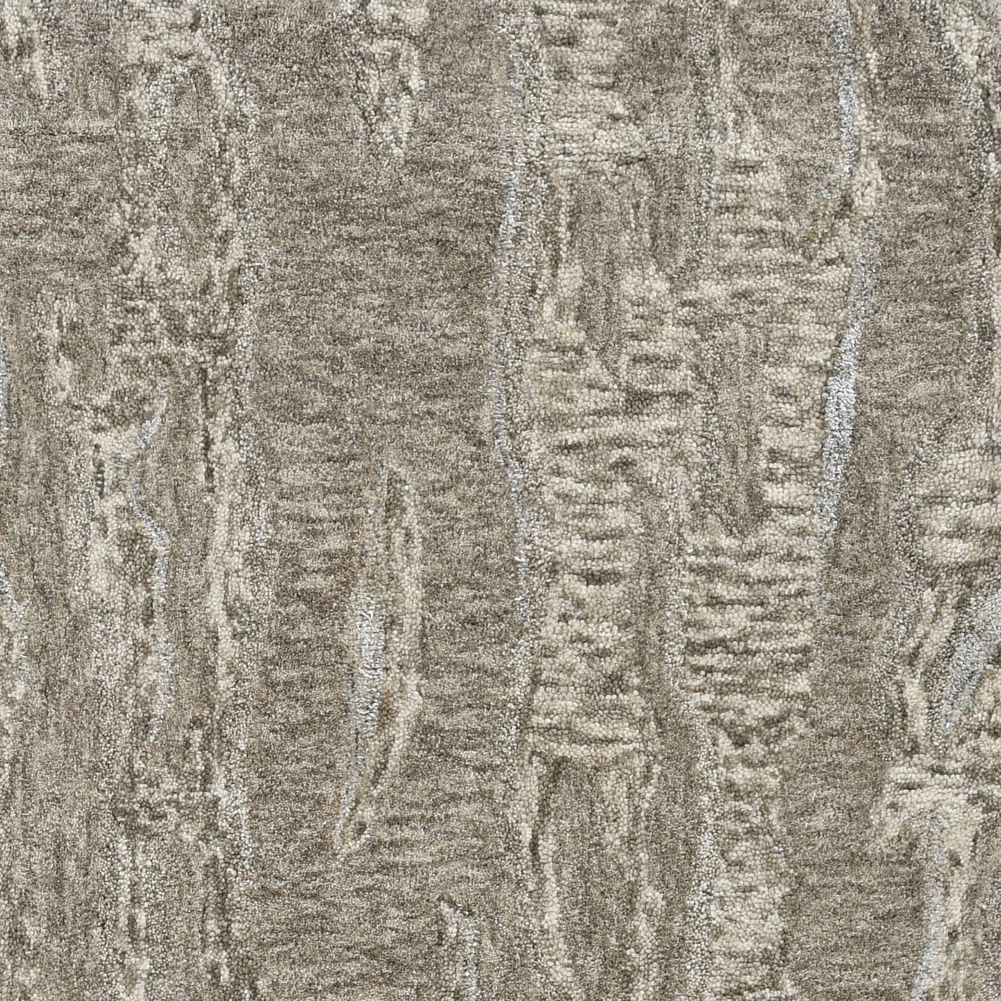 HomeRoots 5' x 7' Sand Plain Wool Indoor Area Rug with Viscose Highlights