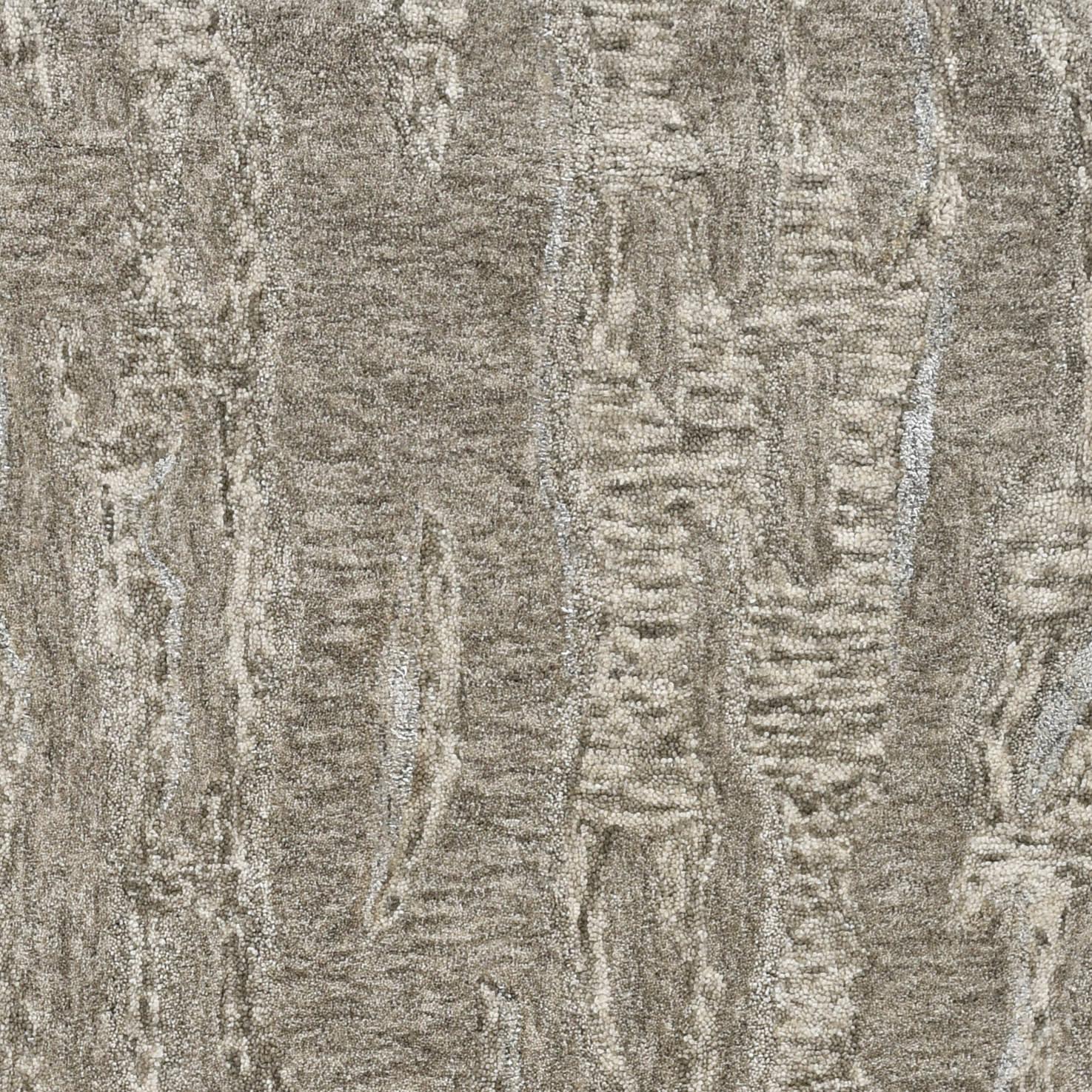 HomeRoots 5' x 7' Sand Plain Wool Indoor Area Rug with Viscose Highlights