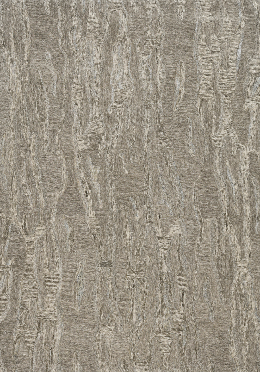 HomeRoots 5' x 7' Sand Plain Wool Indoor Area Rug with Viscose Highlights