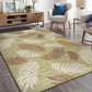 HomeRoots 5' x 7' Tan Tropical Sprigs Indoor Outdoor Area Rug