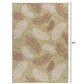 HomeRoots 5' x 7' Tan Tropical Sprigs Indoor Outdoor Area Rug