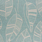 HomeRoots 5' x 7' Teal Leaves Indoor Outdoor Area Rug