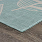 HomeRoots 5' x 7' Teal Leaves Indoor Outdoor Area Rug