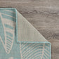 HomeRoots 5' x 7' Teal Leaves Indoor Outdoor Area Rug
