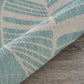 HomeRoots 5' x 7' Teal Leaves Indoor Outdoor Area Rug