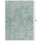HomeRoots 5' x 7' Teal Leaves Indoor Outdoor Area Rug