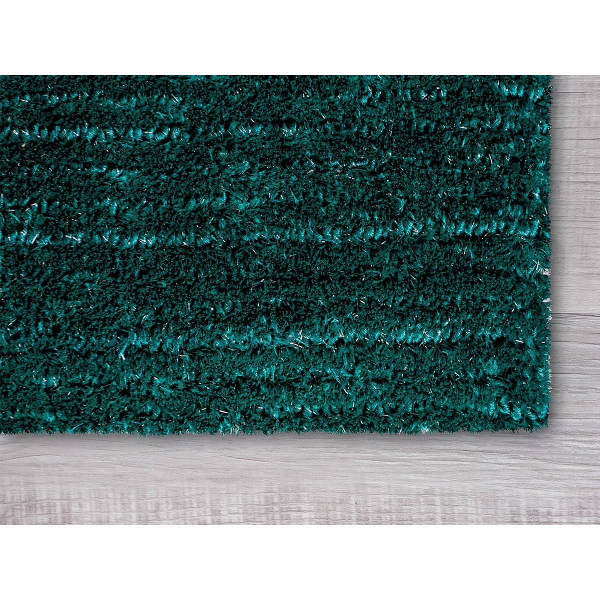 HomeRoots 5' x 7' Teal Modern Shimmery Area Rug