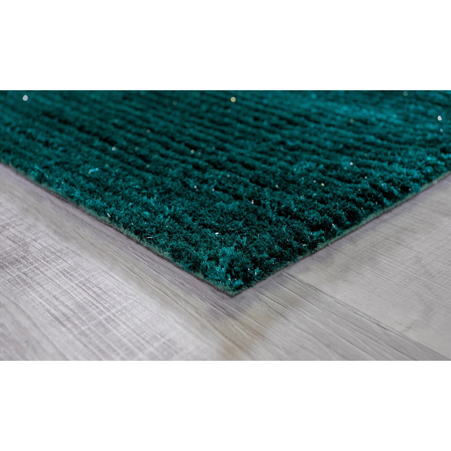 HomeRoots 5' x 7' Teal Modern Shimmery Area Rug