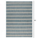 HomeRoots 5' x 7' Teal Striped Indoor Outdoor Area Rug