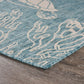 HomeRoots 5' x 7' Teal Turtle Indoor Outdoor Area Rug