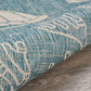 HomeRoots 5' x 7' Teal Turtle Indoor Outdoor Area Rug