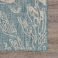 HomeRoots 5' x 7' Teal Turtle Indoor Outdoor Area Rug