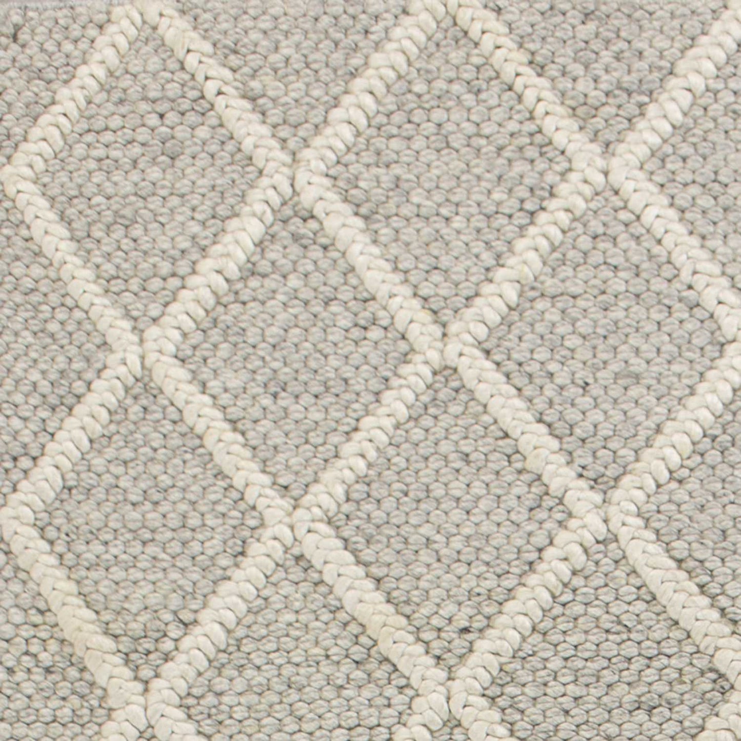 HomeRoots 5' x 7' Wool Grey Area Rug