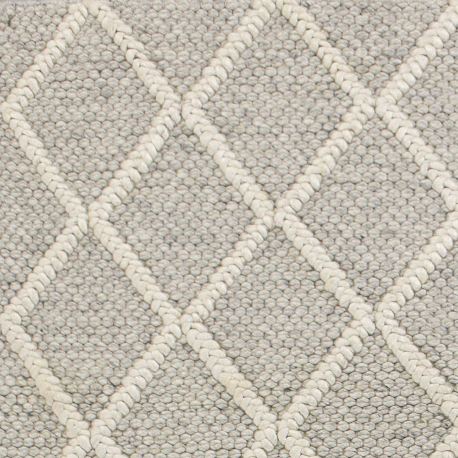 HomeRoots 5' x 7' Wool Grey Area Rug