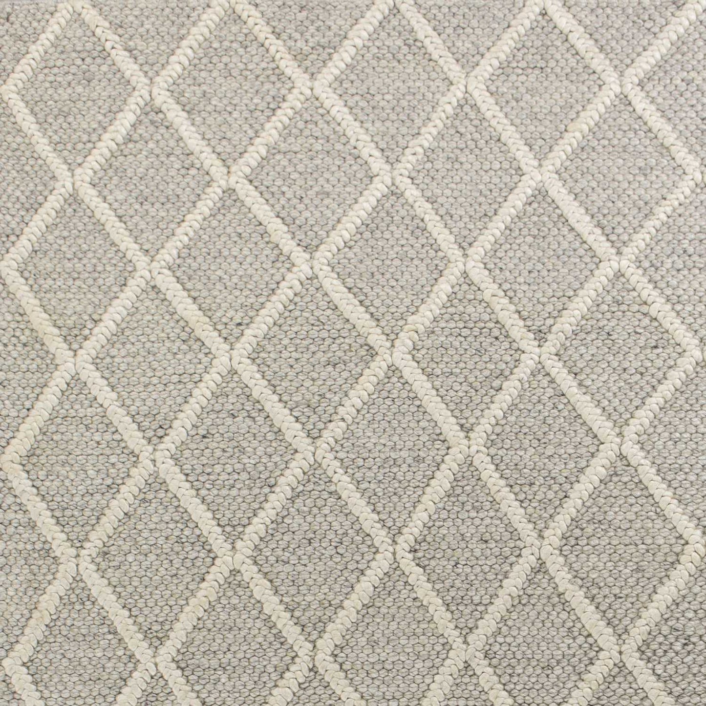 HomeRoots 5' x 7' Wool Grey Area Rug