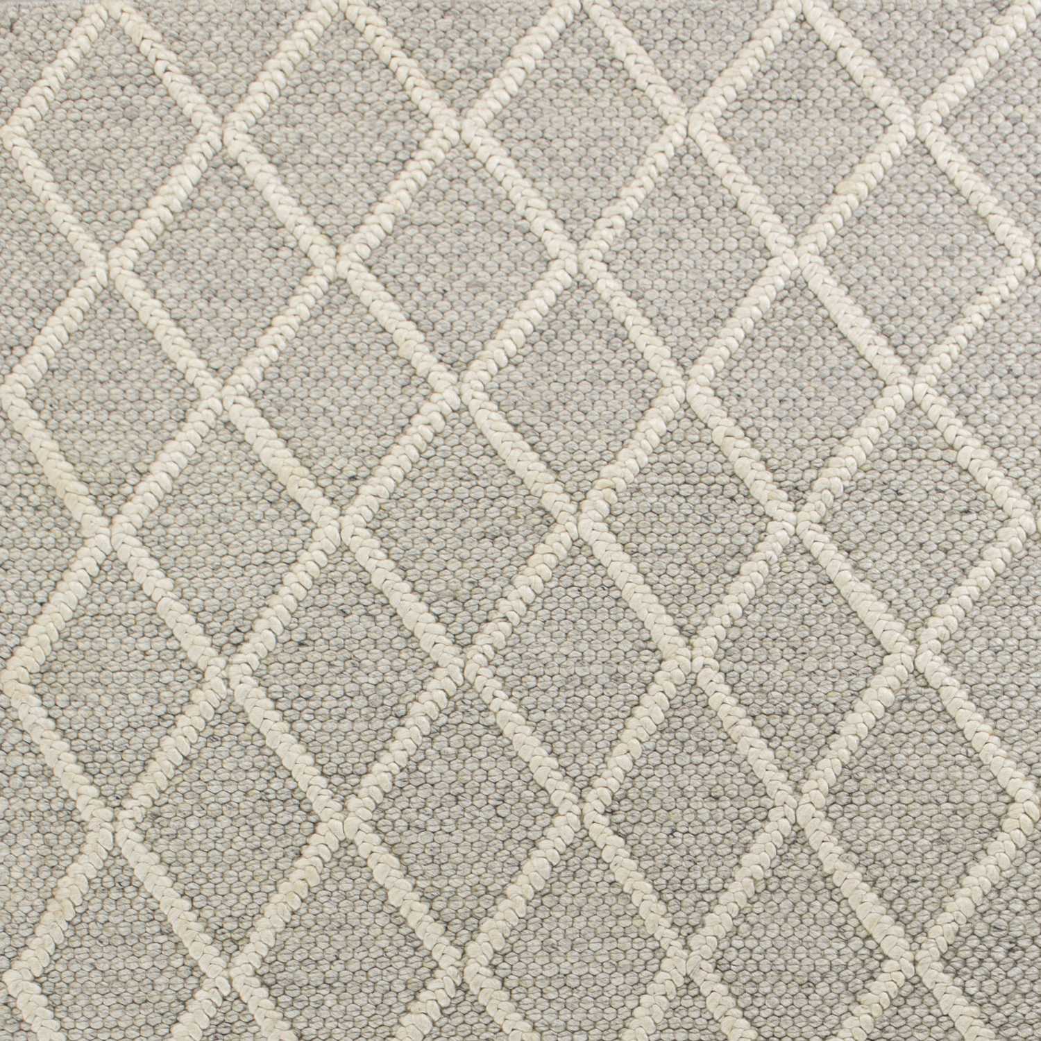 HomeRoots 5' x 7' Wool Grey Area Rug