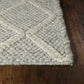 HomeRoots 5' x 7' Wool Grey Area Rug