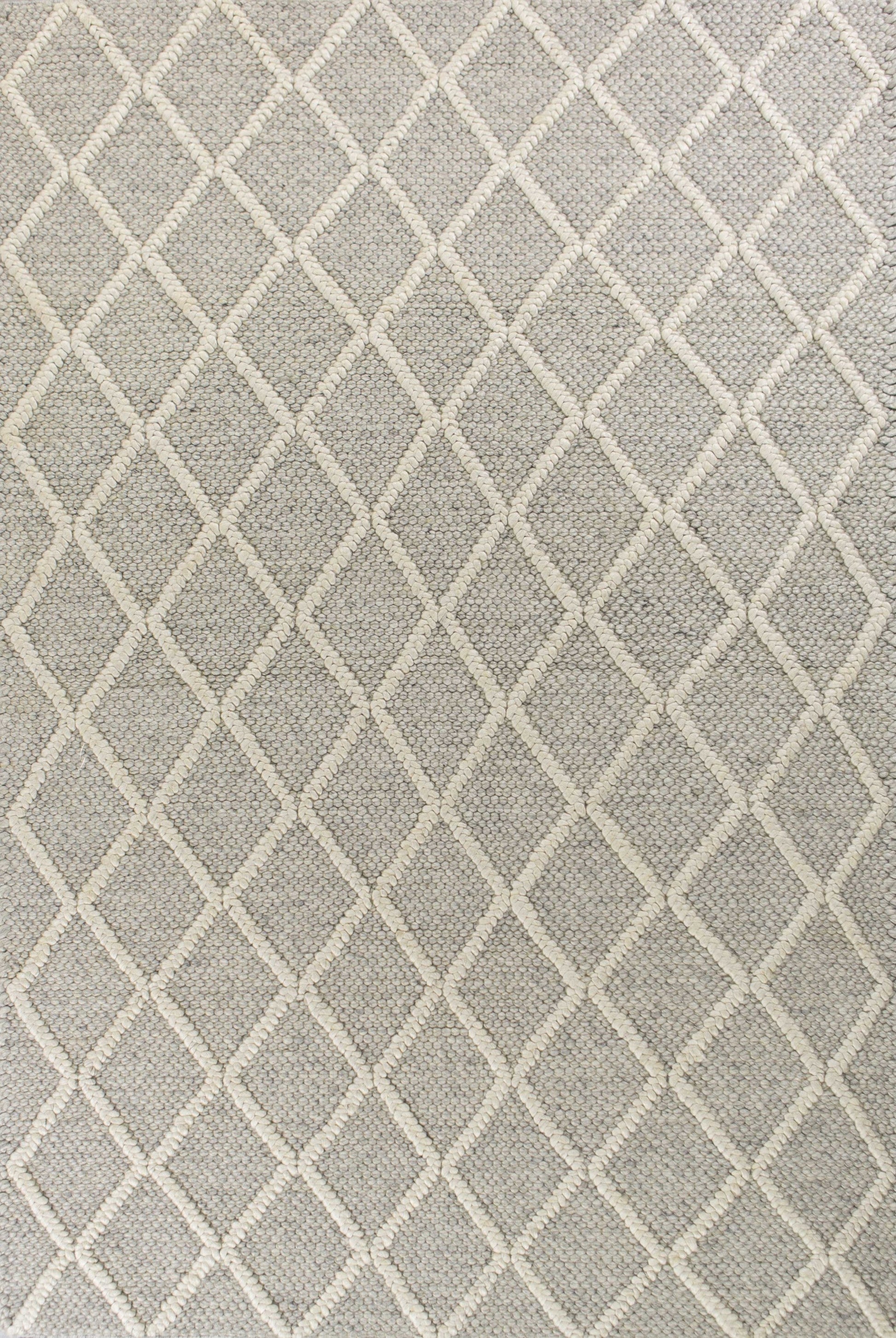 HomeRoots 5' x 7' Wool Grey Area Rug