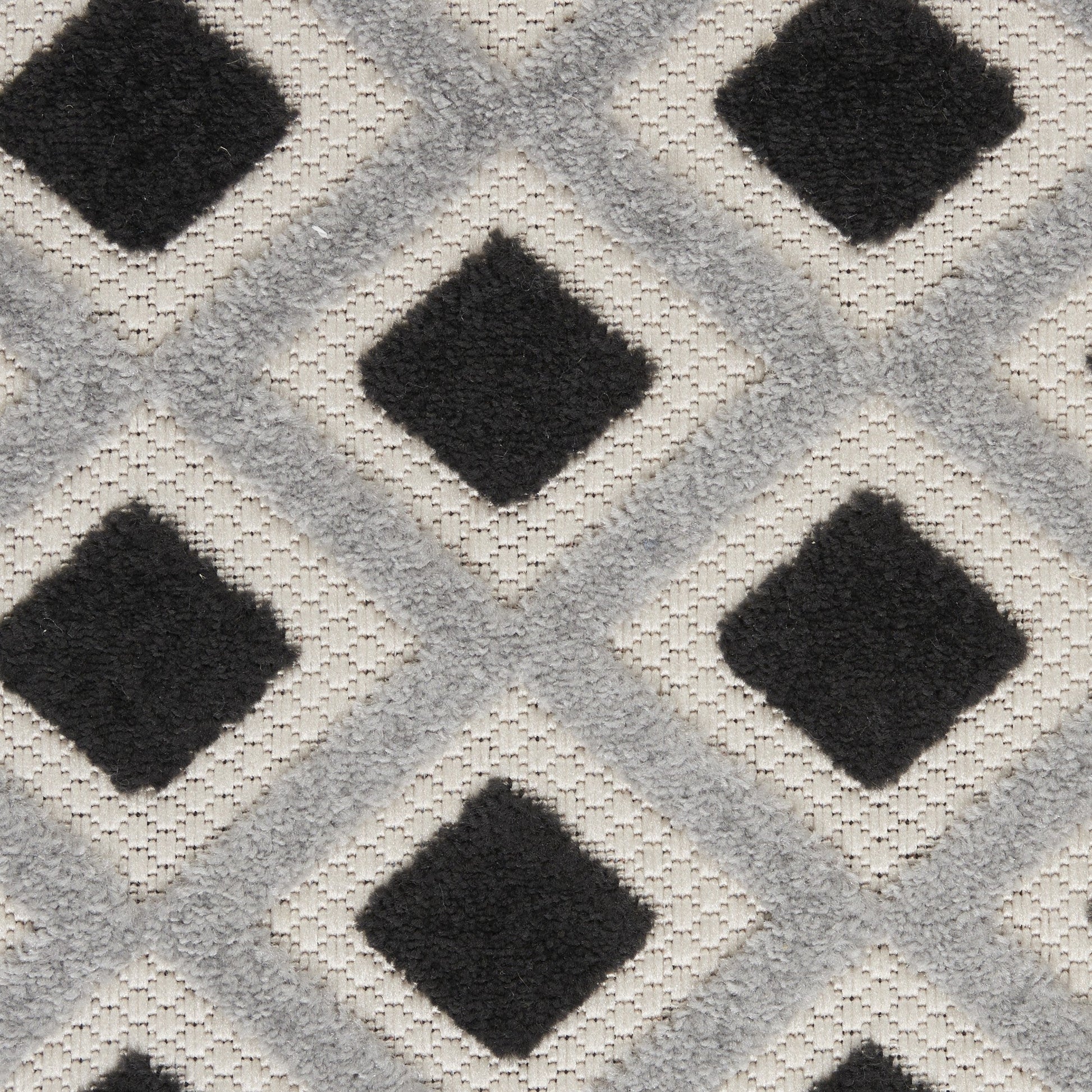 HomeRoots 5’ x 8’ Black White Gray Indoor Outdoor Area Rug