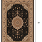HomeRoots 5' x 8' Black and Beige Embellished Area Rug