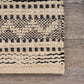 HomeRoots 5' x 8' Black and Blush Chevron Stripe Area Rug
